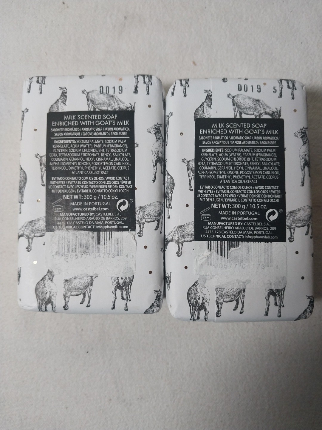 Castelbel Goat’s Milk Soap Set of 2 – 200g Bars Made in Portugal Limited Edition