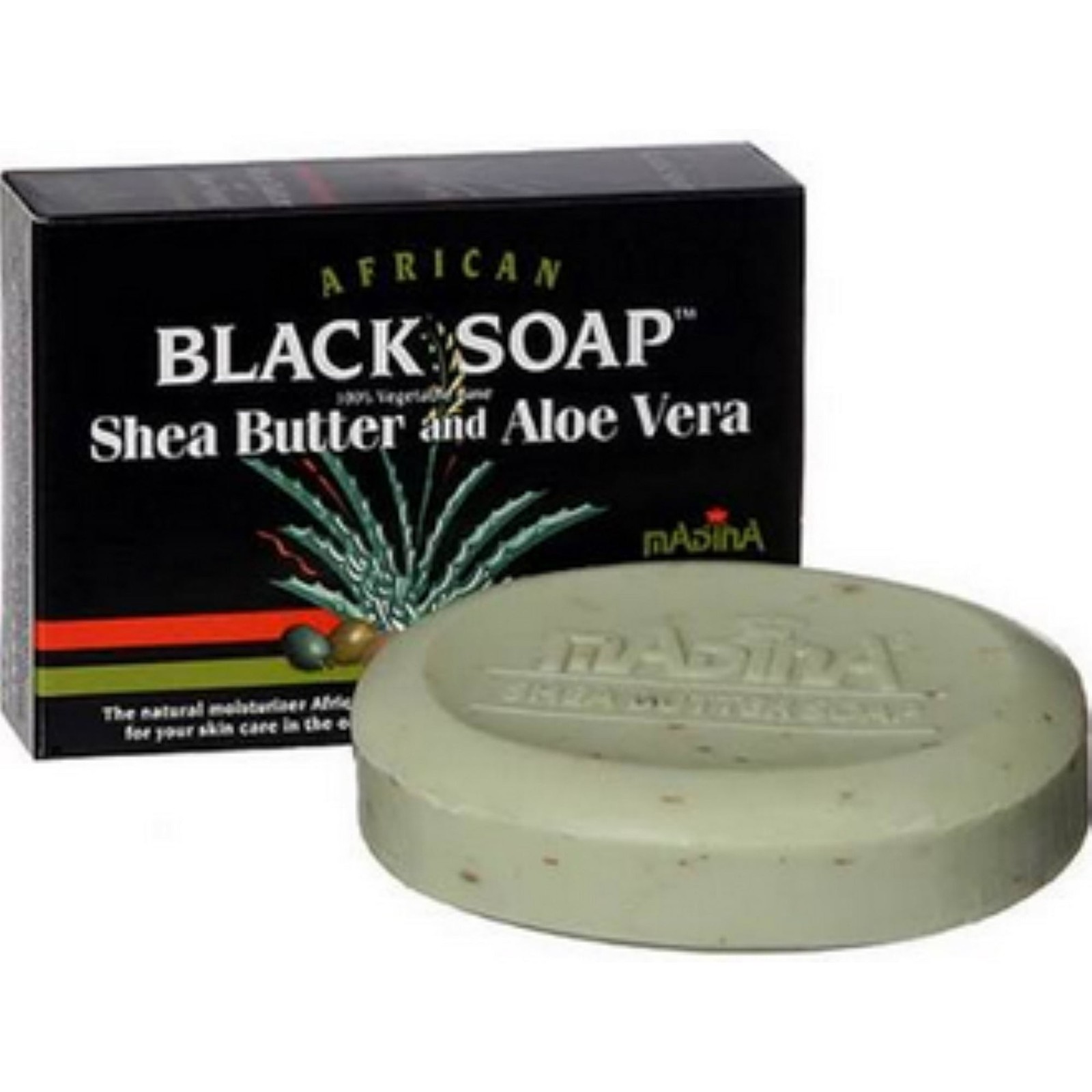 Madina African Black Soap Shea Butter & Aloe Vera 3.5oz