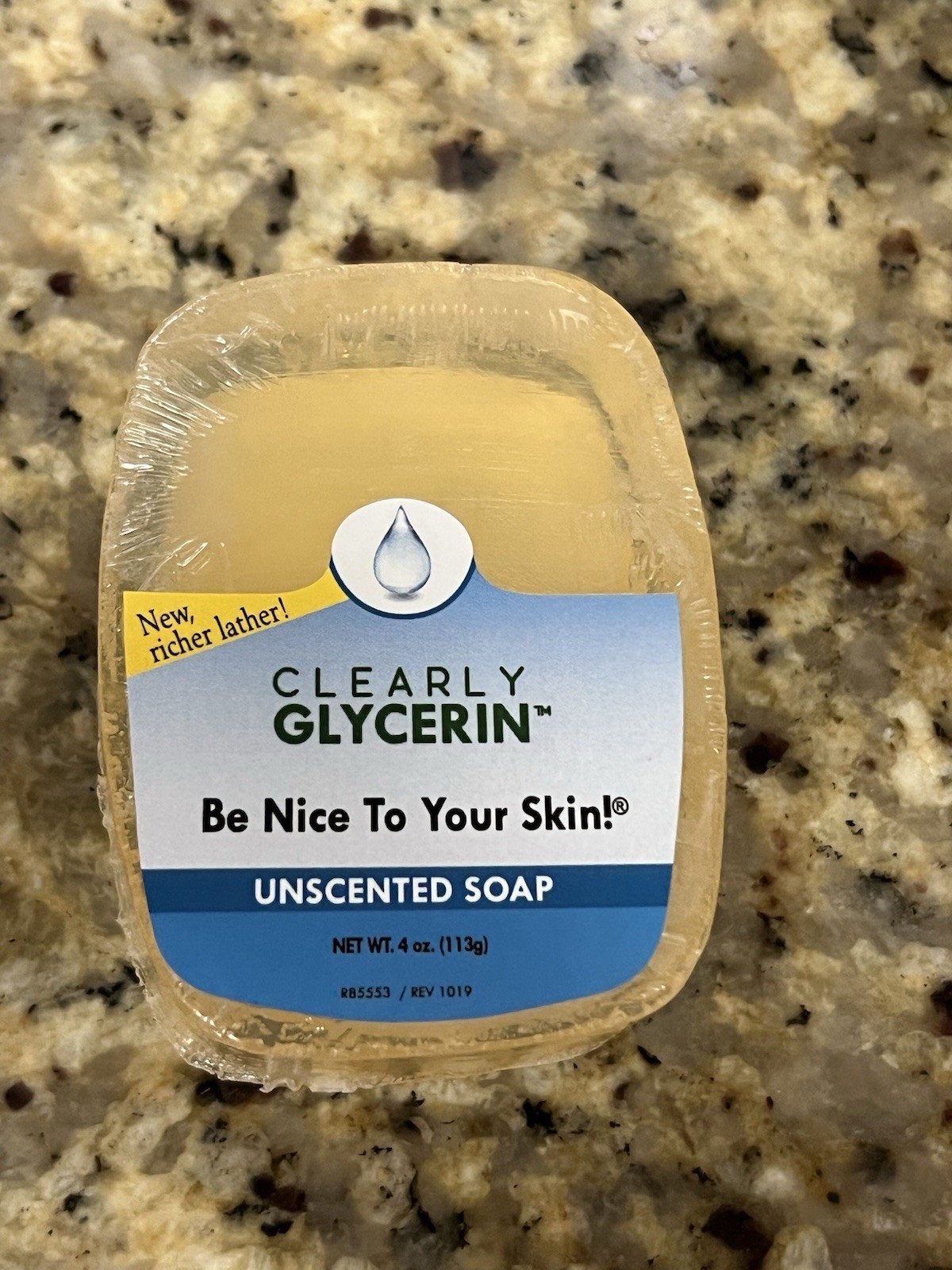 Clearly Glycerin Body Bar Soap Set 4oz Aloe Vera Vitamin E Unscented Honeysuckle