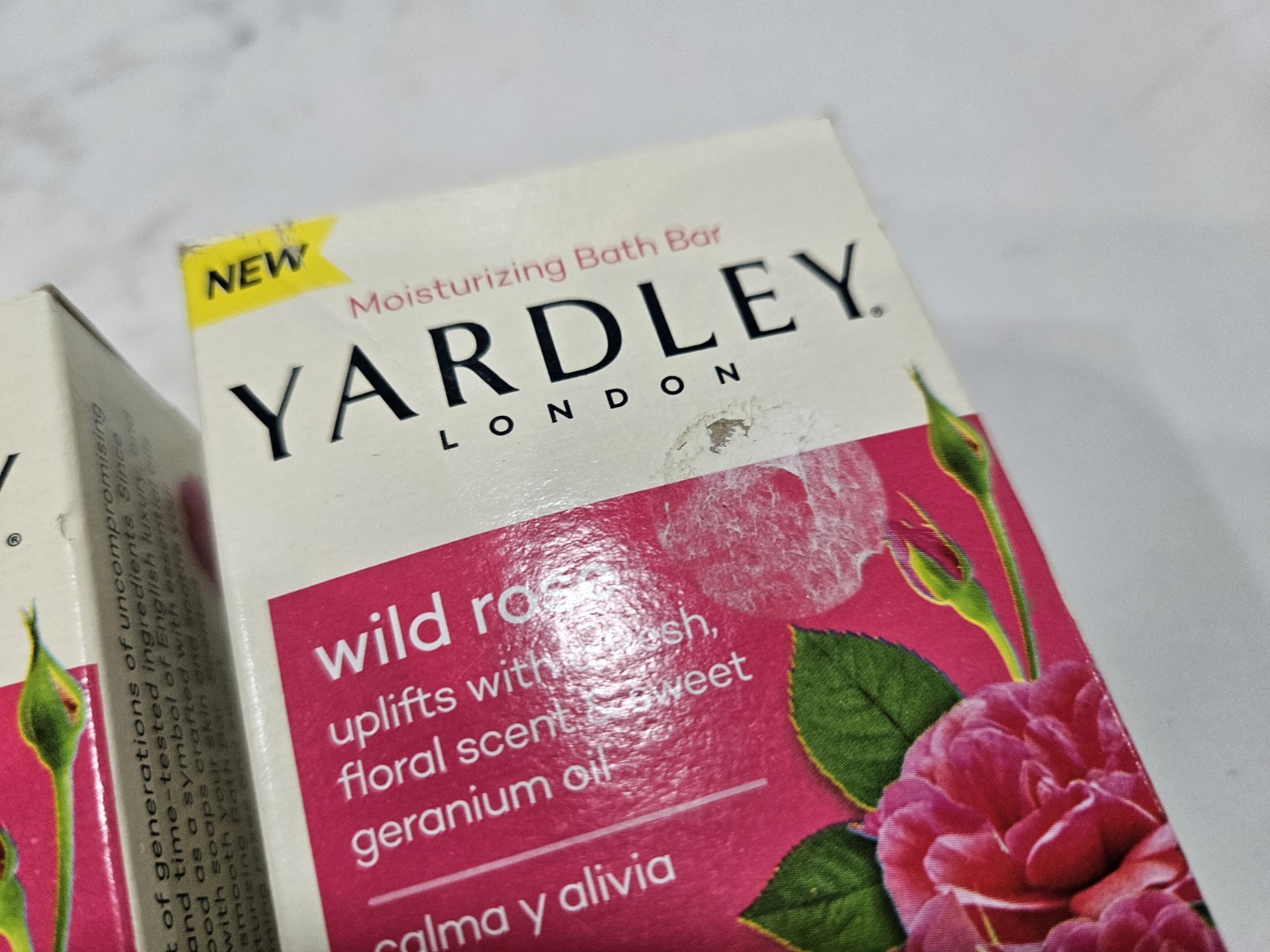 LOT OF (3) BARS YARDLEY LONDON BAR SOAP WILD ROSE 4.25oz EACH BAR