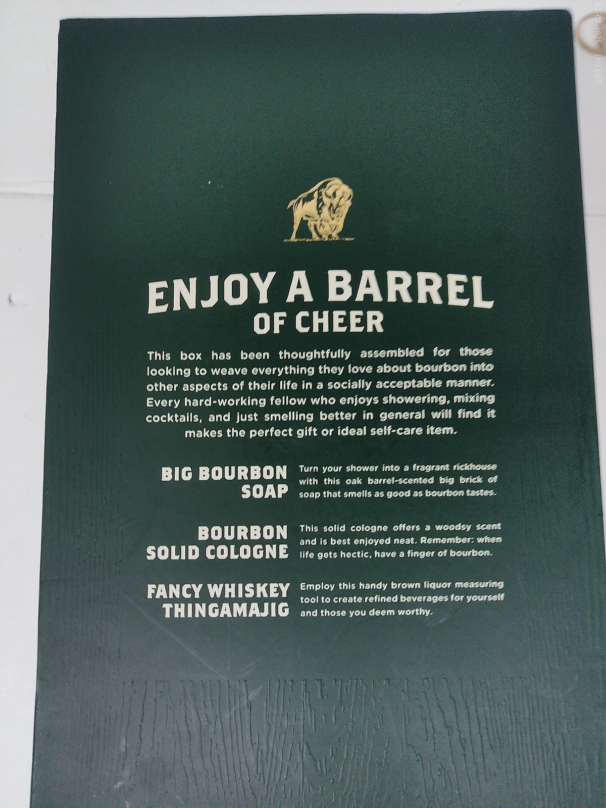 Duke Cannon Soap. The Bourbon Barrel Set In Gift Box. With Buffalo Trace Bourbon