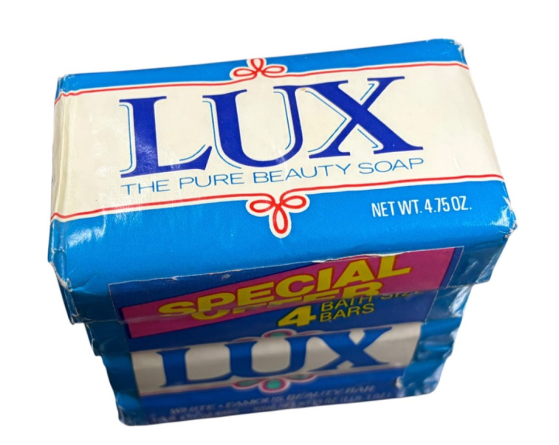Vintage LUX The Pure Beauty White Soap Bar Large 4.75 oz Bath Size Sealed