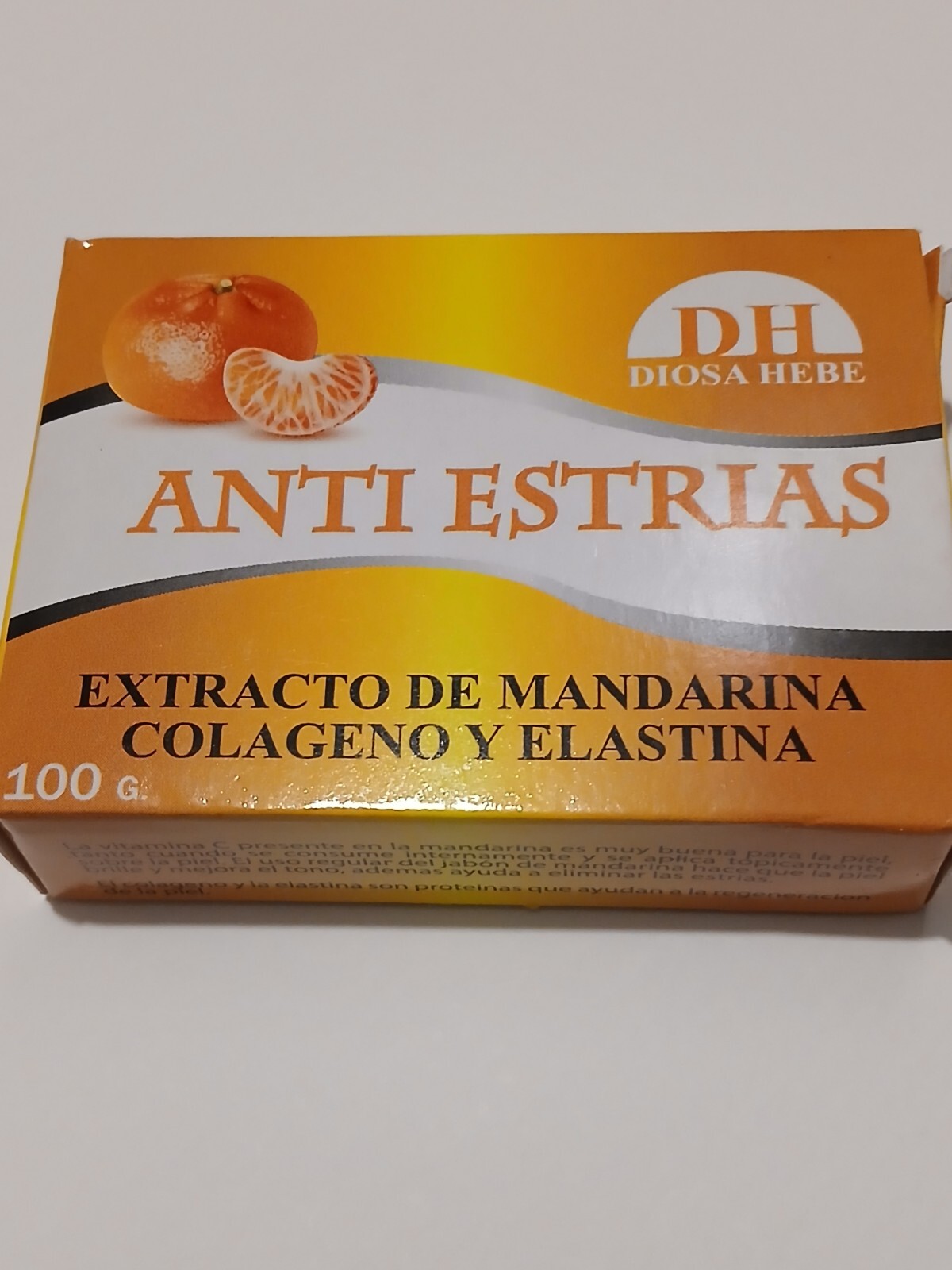 DH Jabon ANTI Estrias Extracto De Mandarina Colageno Y Elastina 100g
