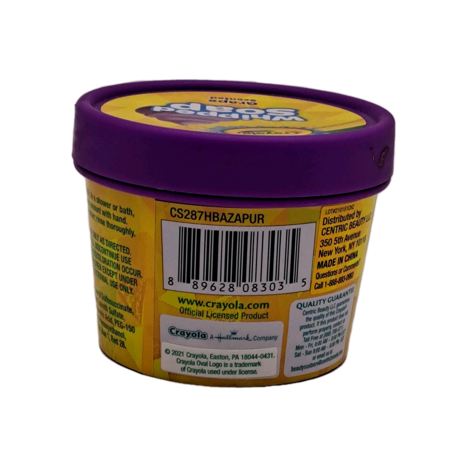 Crayola Whipped Soap 2.82oz.Grape Body Wash + 1 Peeps Bath Chicken Shape