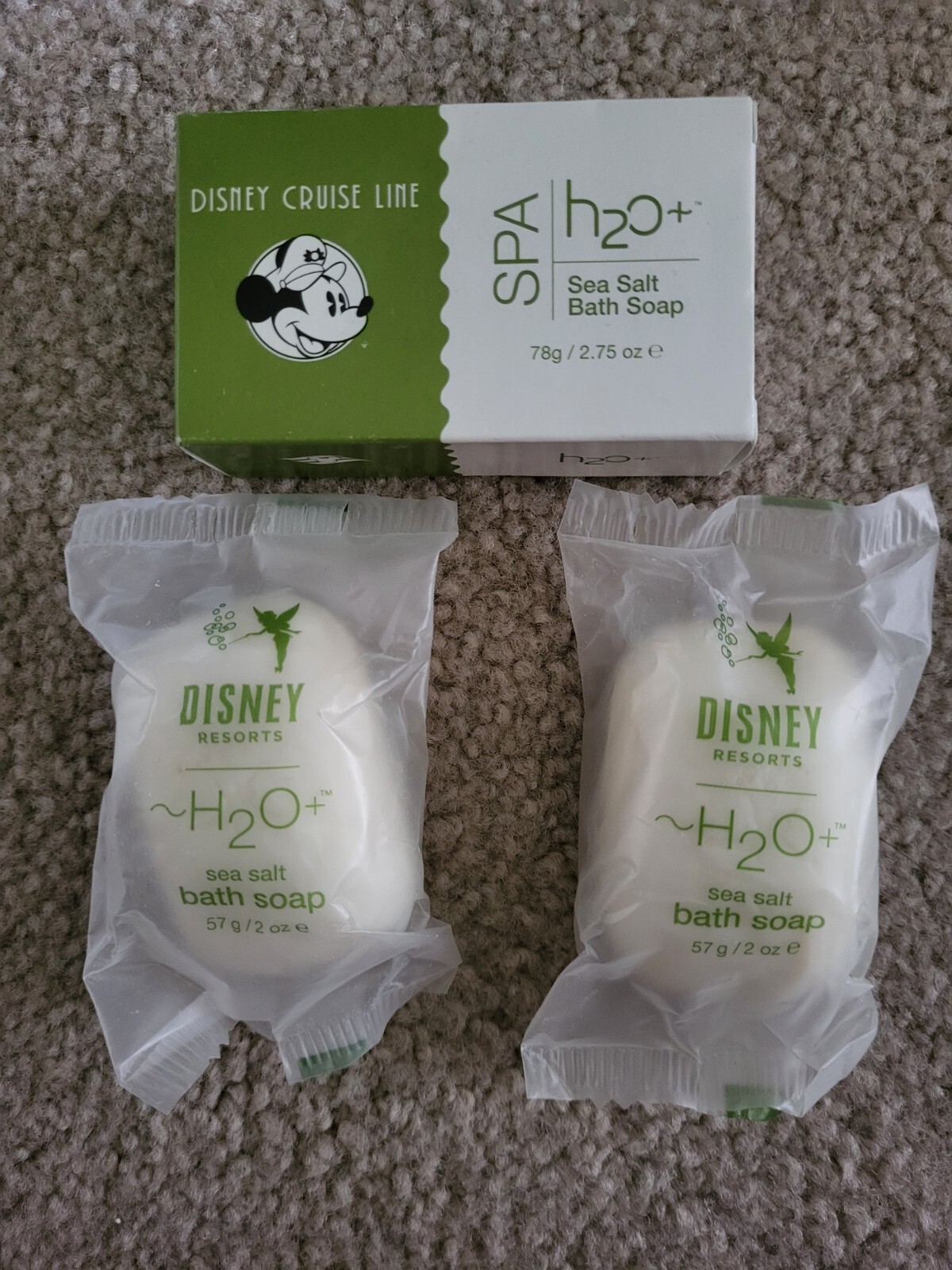 Lot Of 3 Disney H2O+ Sea Salt Facial 1.5oz & Bath 2.75 oz Bar Soaps