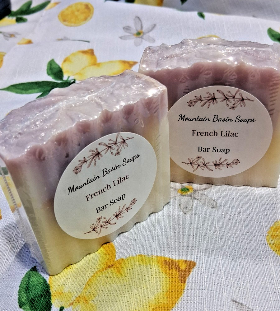 Mountain Basin Soaps, French Lilac, 4 to 4.5 Oz bar