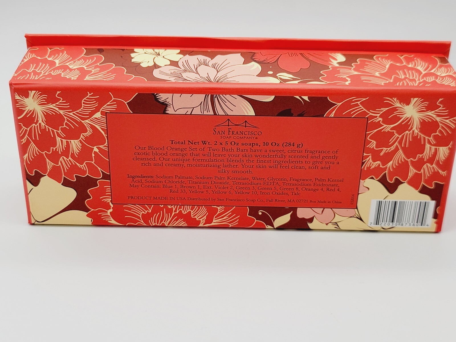 San Francisco Soap Company Blood Orange Set Of Two Scented Bars. 5oz Each Bar