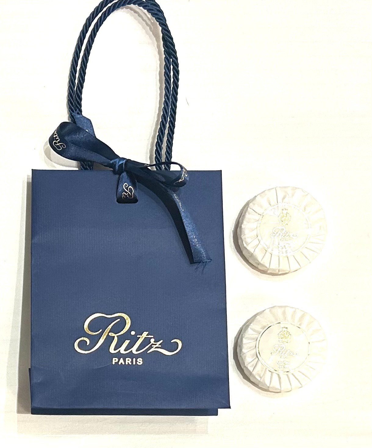 2 Bars Ritz Paris Scented Soap 50g or 1.76 oz Signature Hotel Scent + Gift Bag