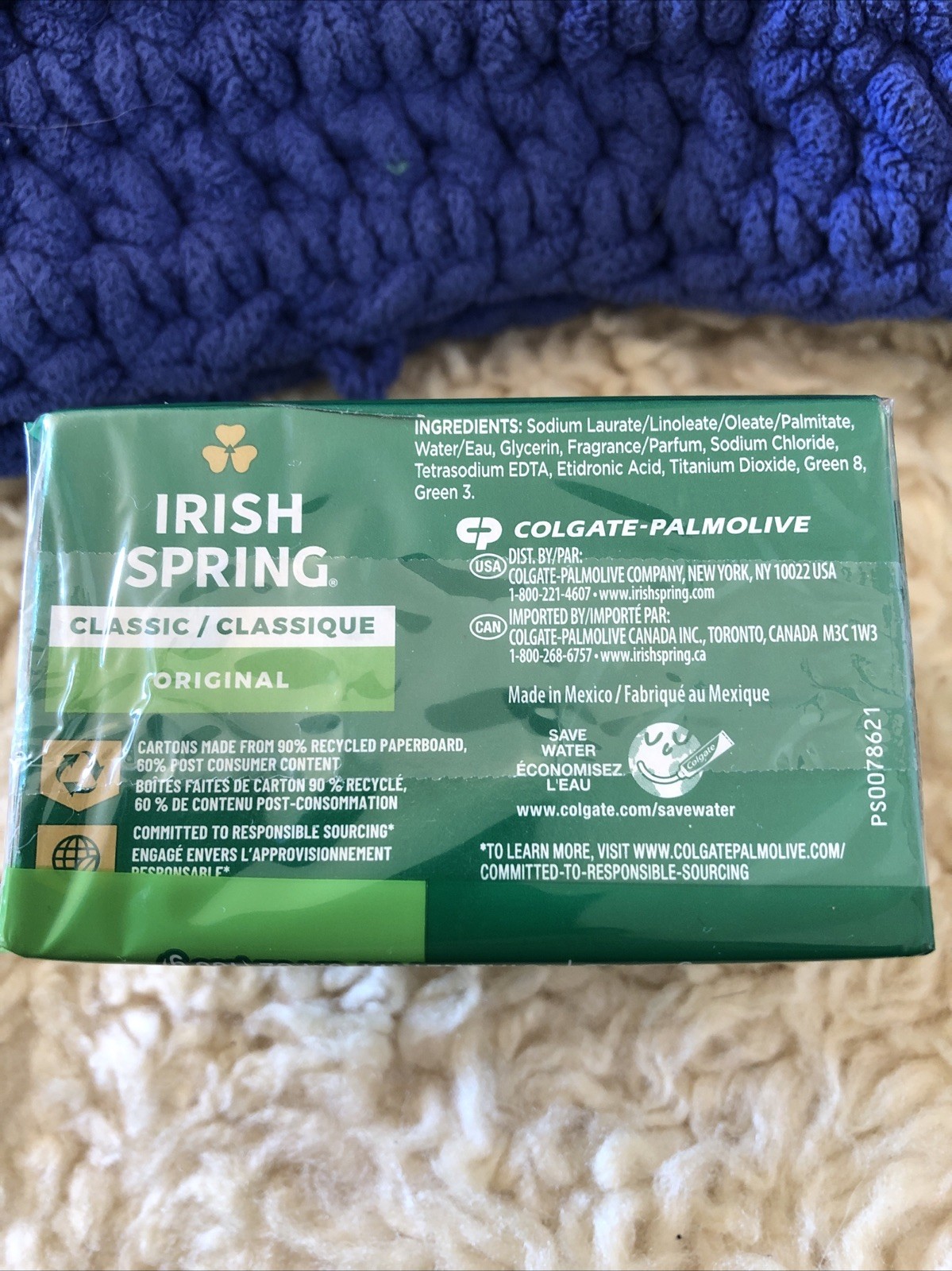 2 Irish Spring Original Scent Classic Bar Soap- 3.2 oz Bars Each