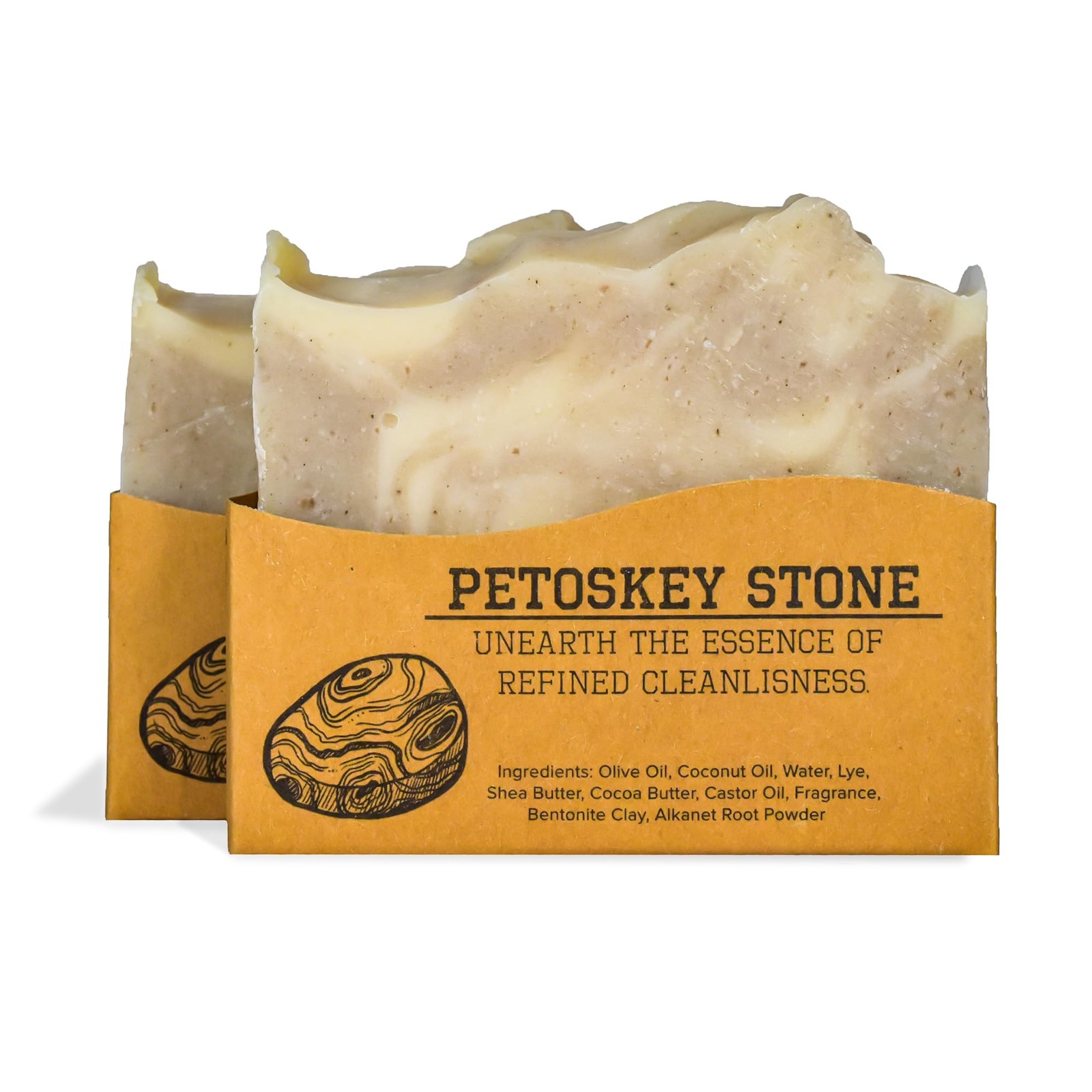 Compass Soap Petoskey Stone | Natural Bar Soap for Men | Soap Bars with Minim…