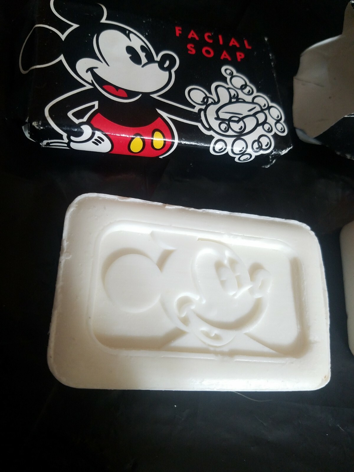 Vintage 1955 Mickey Mouse 2 Bath Soap & 1 Facial Soap 3 Total
