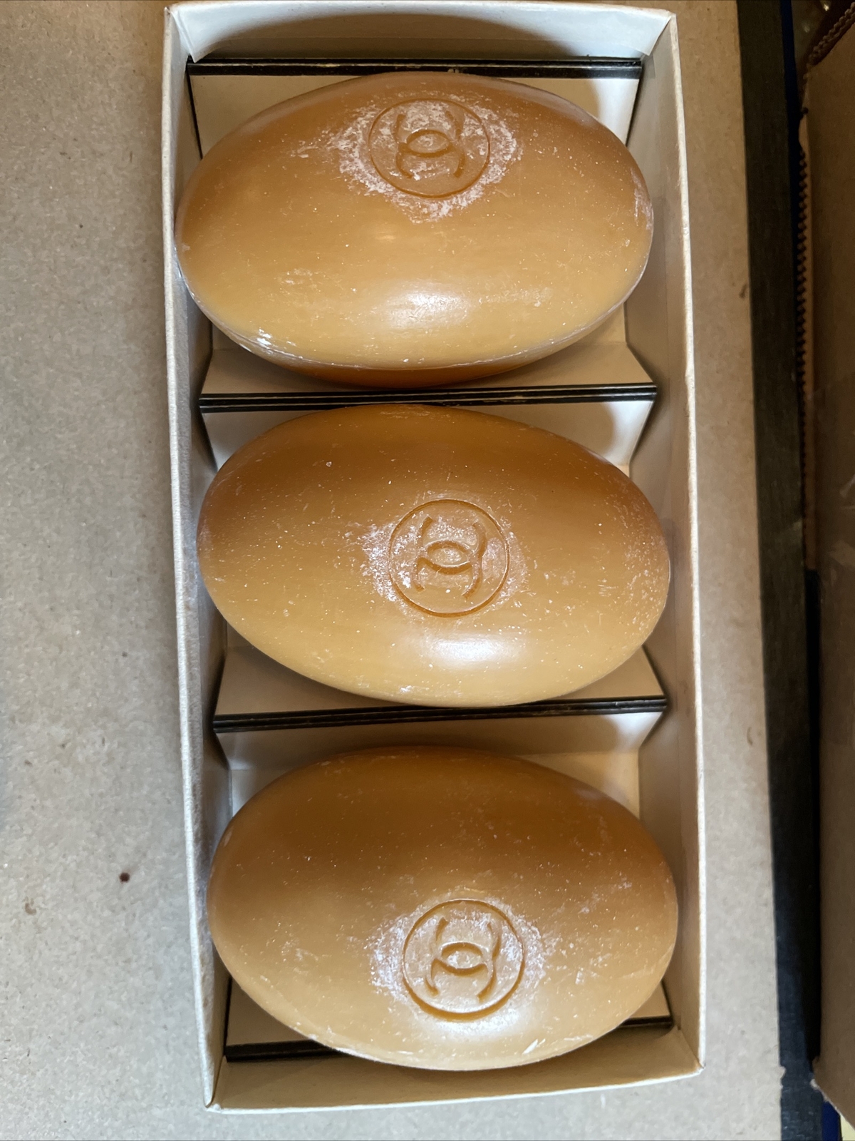 Vintage Chanel No 5 Set of 3 Hard Toilet Soap Set