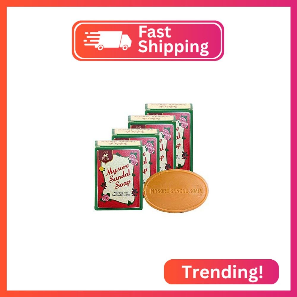 Mysore Sandal Soaps Pack of 4 (75 gr. Bars)
