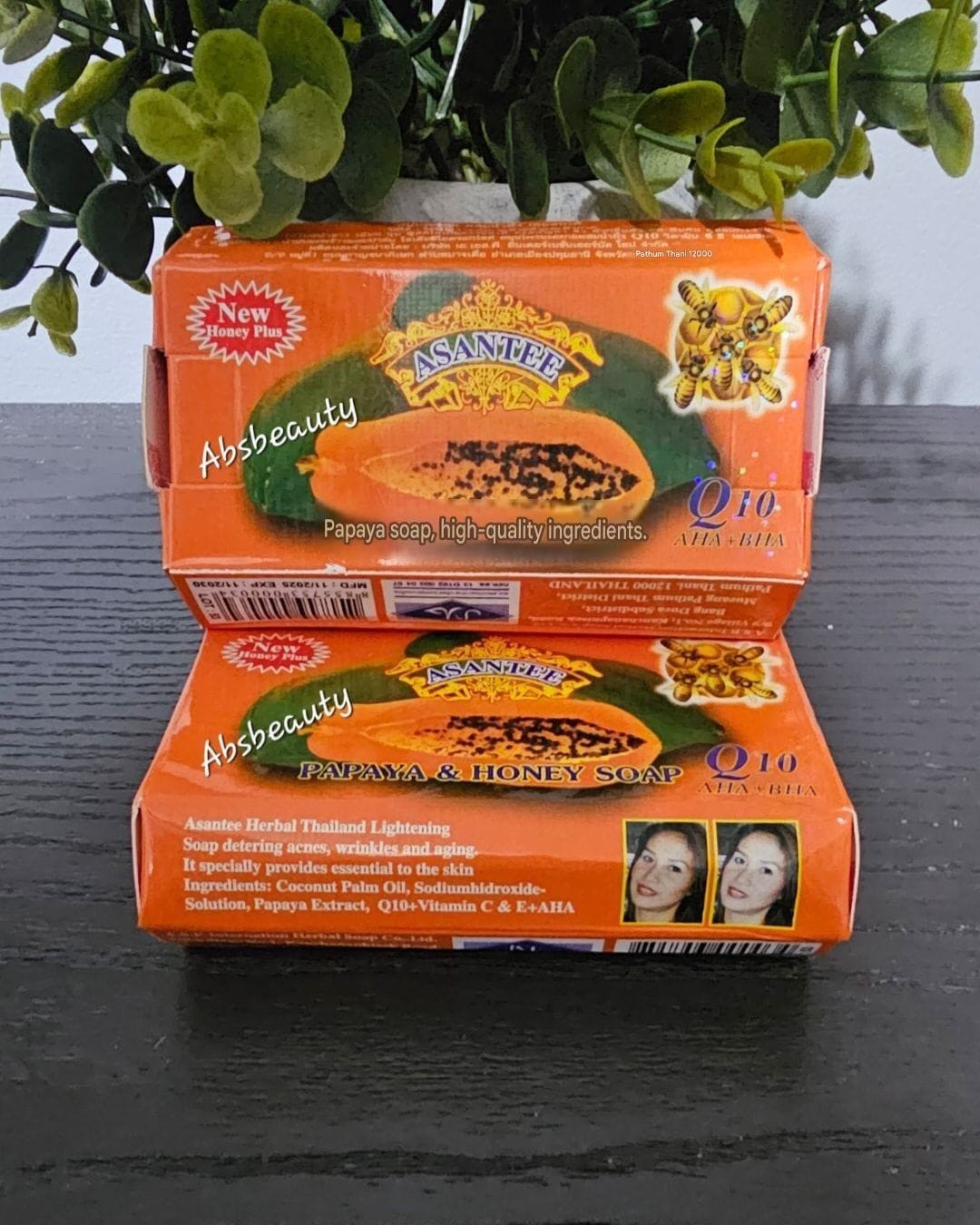 Asantee Papaya&Honey With COQ10 AHA+BHA 120g Original&Authentic 💯✅️ 1pc