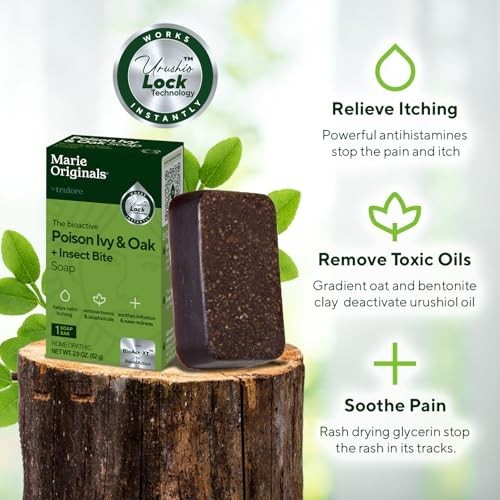 Poison Ivy Soap Bar 2.9 Oz Natural Relief Oak Sumac Anti-Itch Cleanser Rash