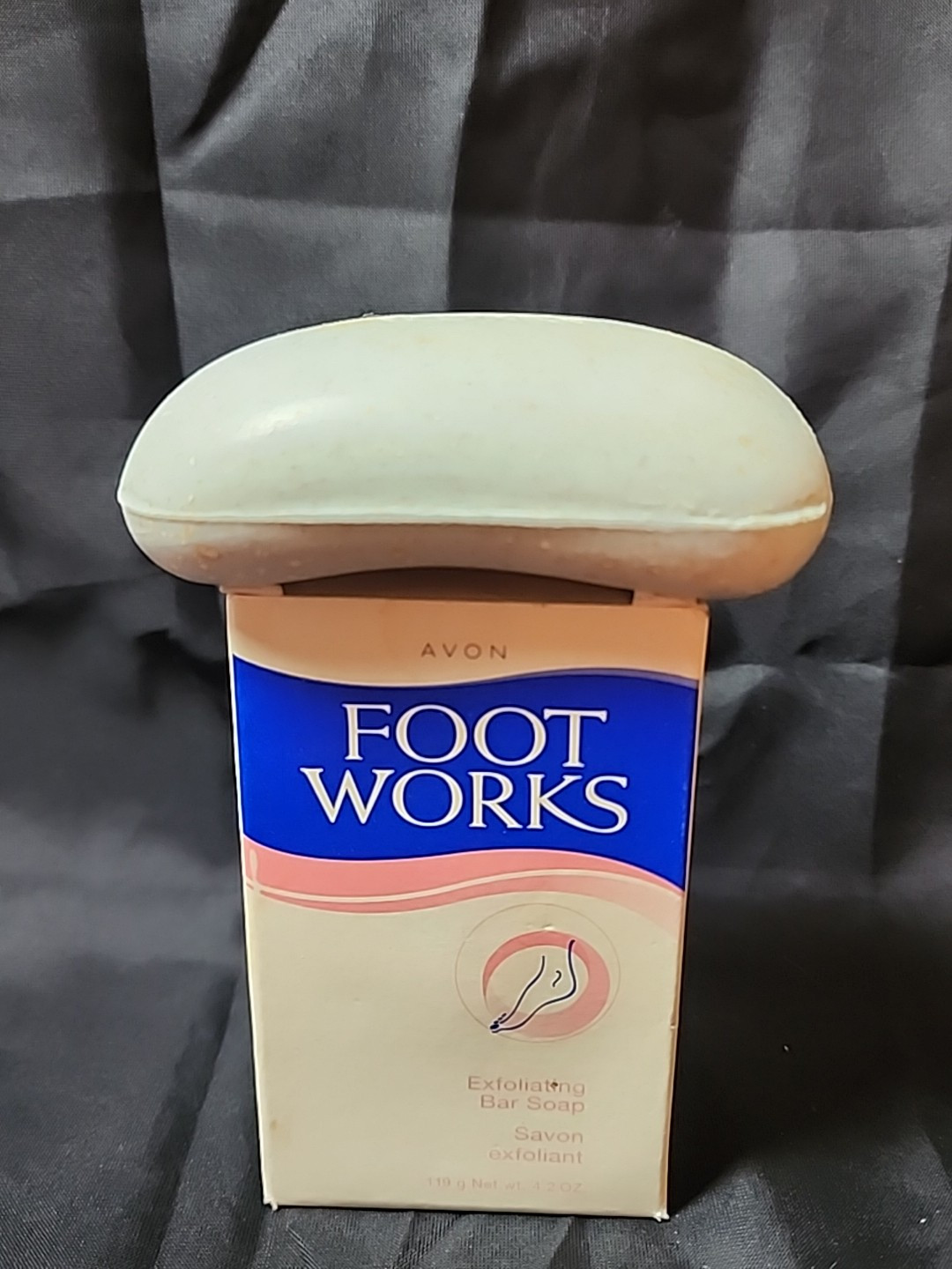 Avon Foot Works Exfoliating Bar Soap Full Size 4.2 oz – New in Box Upsta9