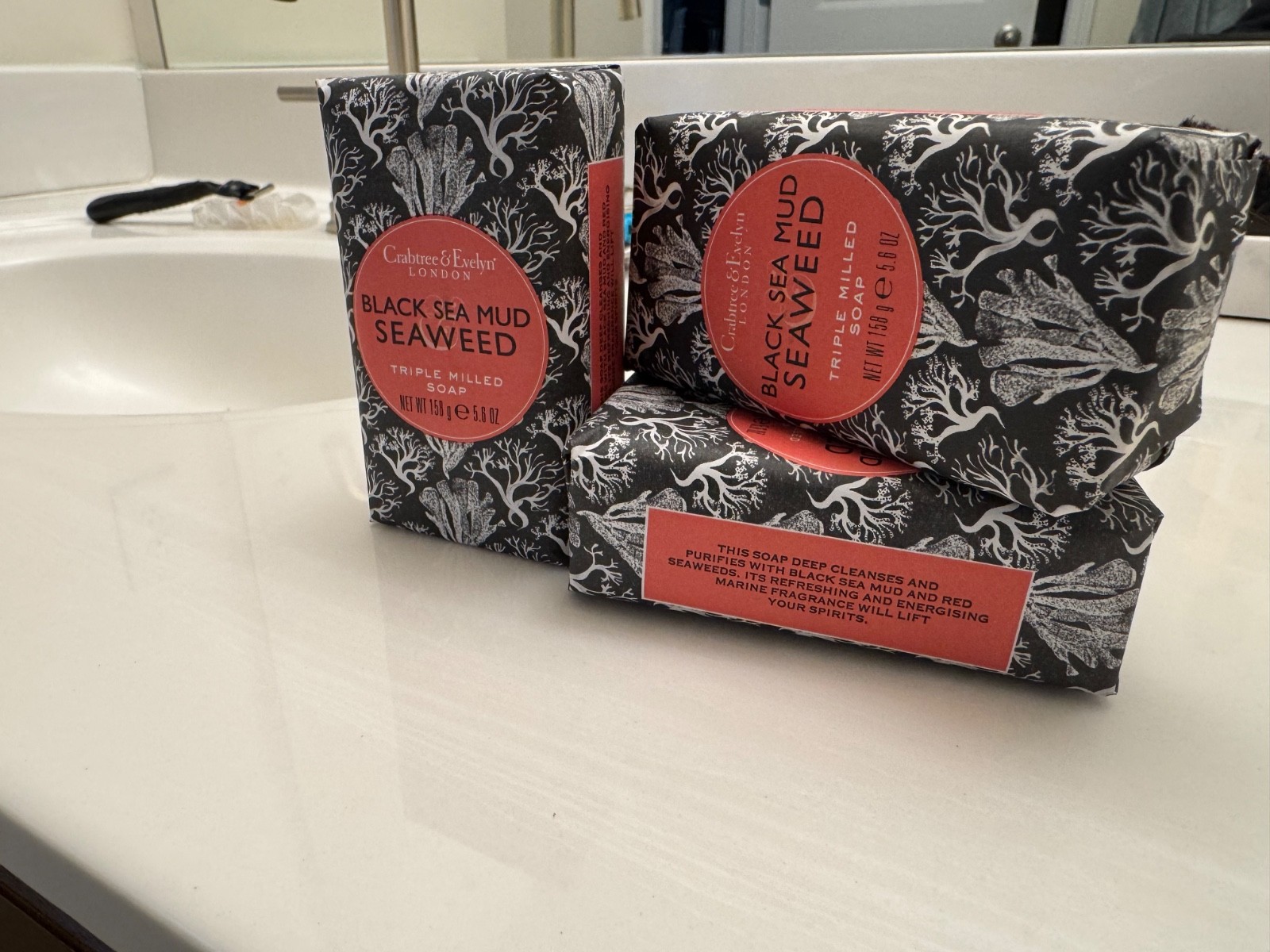 Crabtree & Evelyn Black Sea Mud Seaweed Triple Milled Soap 5.6oz Bar