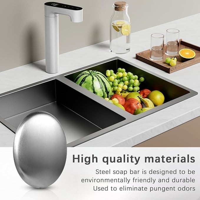 Stainless Steel Bar Soap, Metal Soap Bar Odor Removing Bar