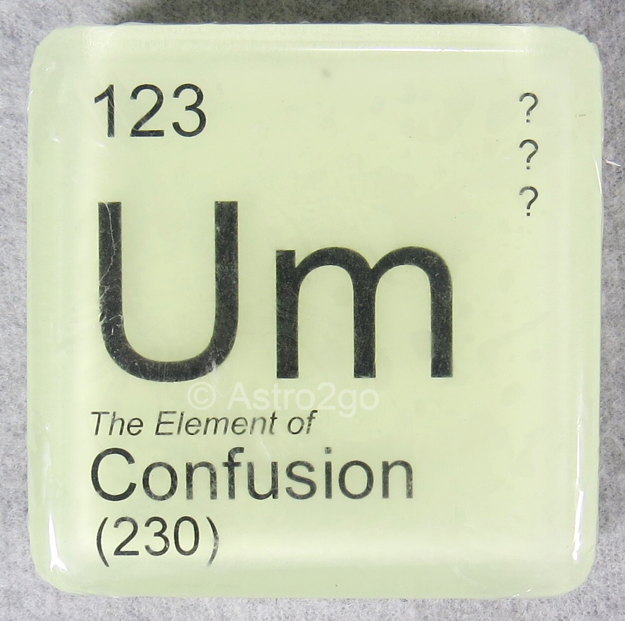 PERIODIC TABLE ELEMENT “Um” CONFUSION NOVELTY GLOW HAND SOAP-4 oz JUST BUBBLY
