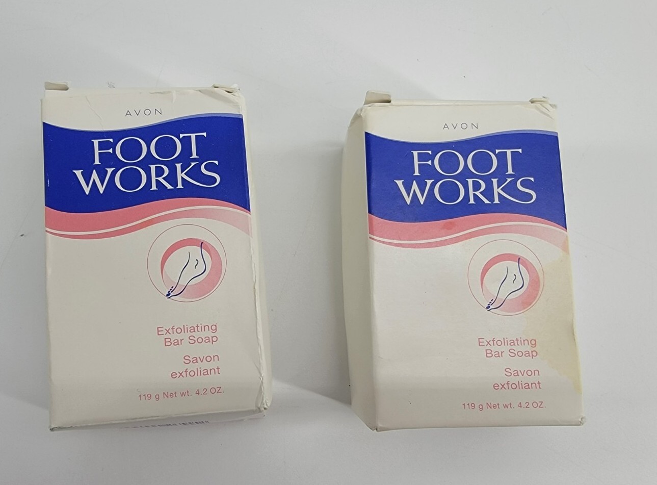 (Lot Of 2) Exfoliating Bar Soap Footworks Avon Retired (NOS)***