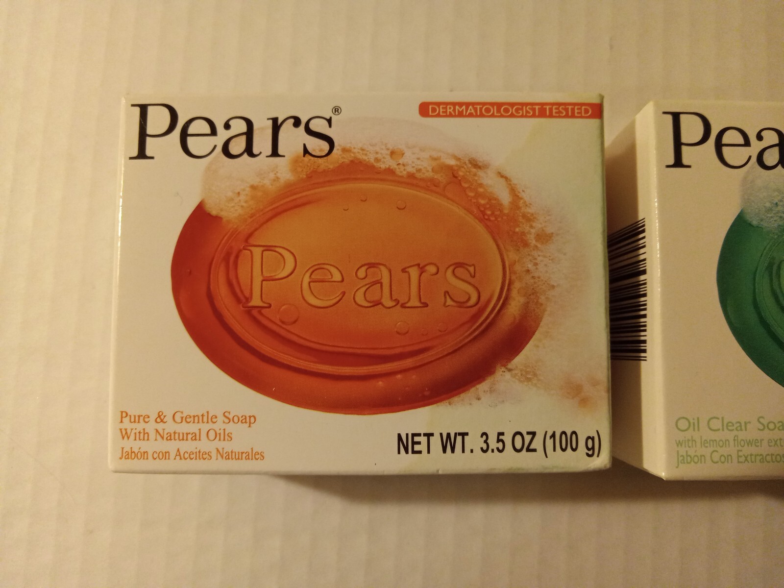 Unilever Pears Bar Soap Lot Of 2 Different Varieties 3.5oz Bars