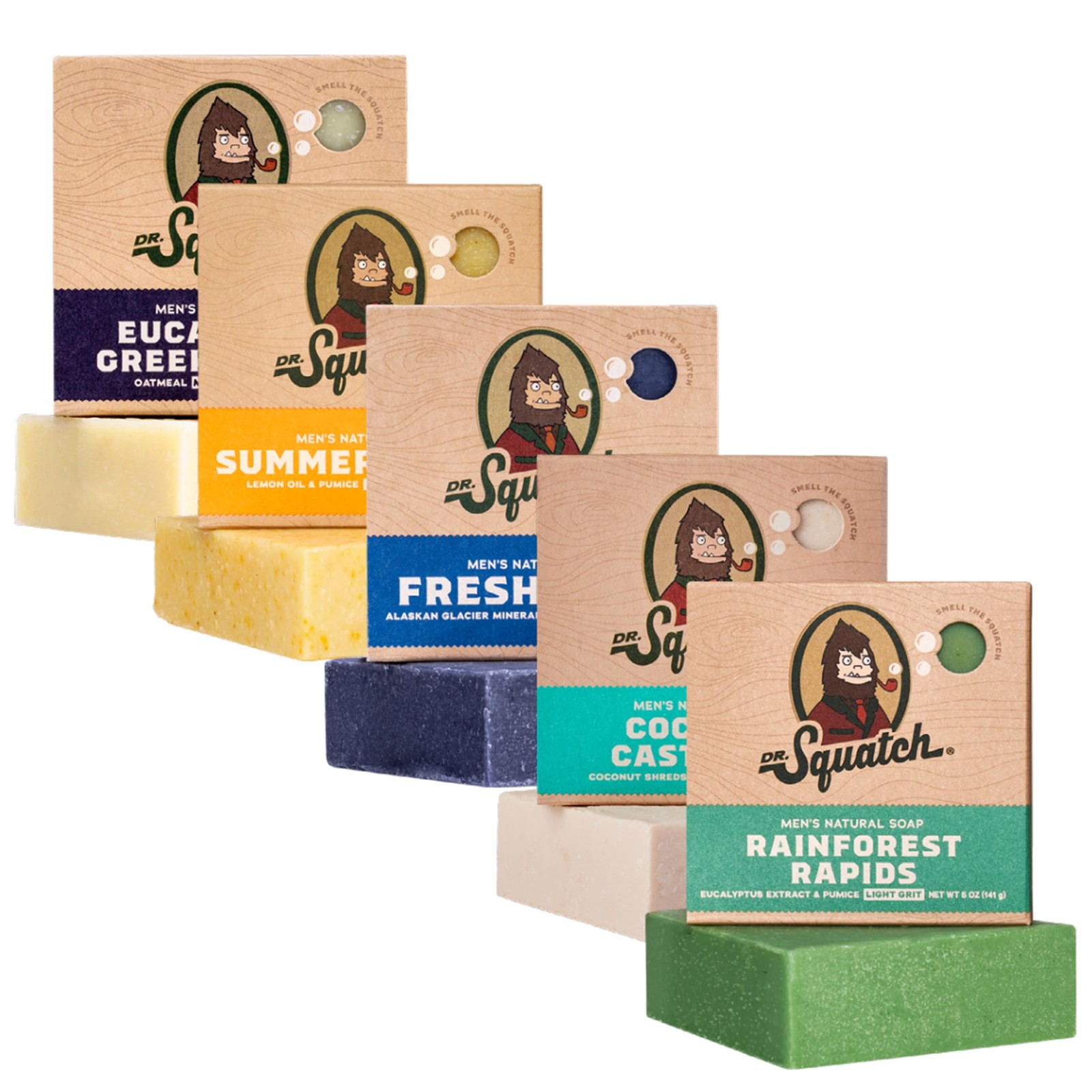 Dr. Squatch Natural Bar Soap for Men Variety Gift Set – Cold Process Soap No …