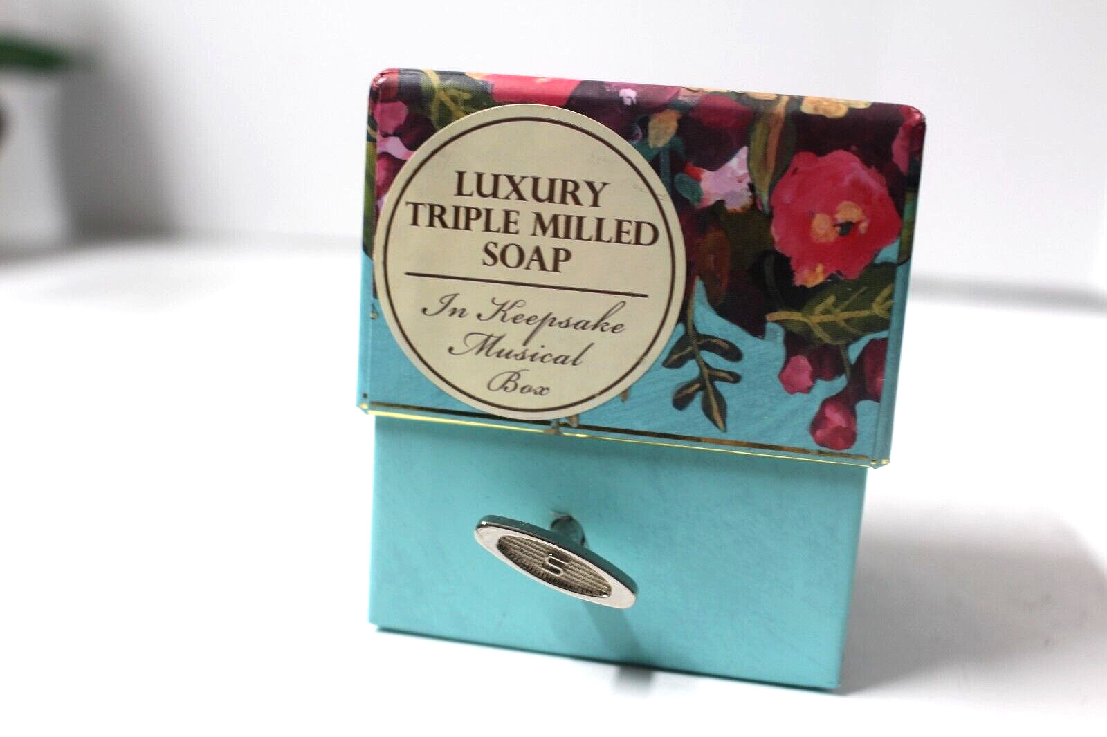 Punch Studio Rose Soap Music Box Plays Waltz of the Flowers Triple Milled Veg