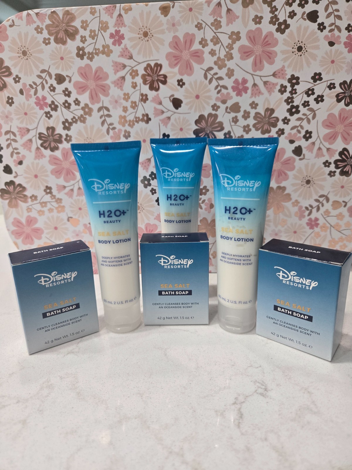 Lot Of 6 Disney Resorts Sea Salt Bath Soap and H2o+ Sea Marine Body Lotion