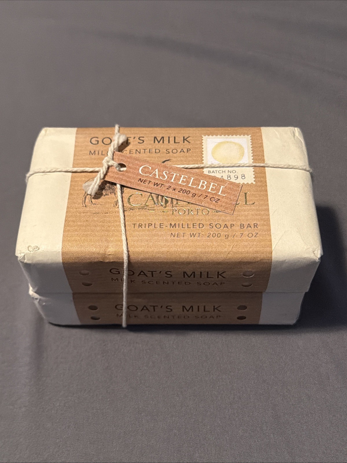 Castelbel Triple-Milled Goats Milk, Milk Scented Soap Set (2 X 200 G) [UNUSED]