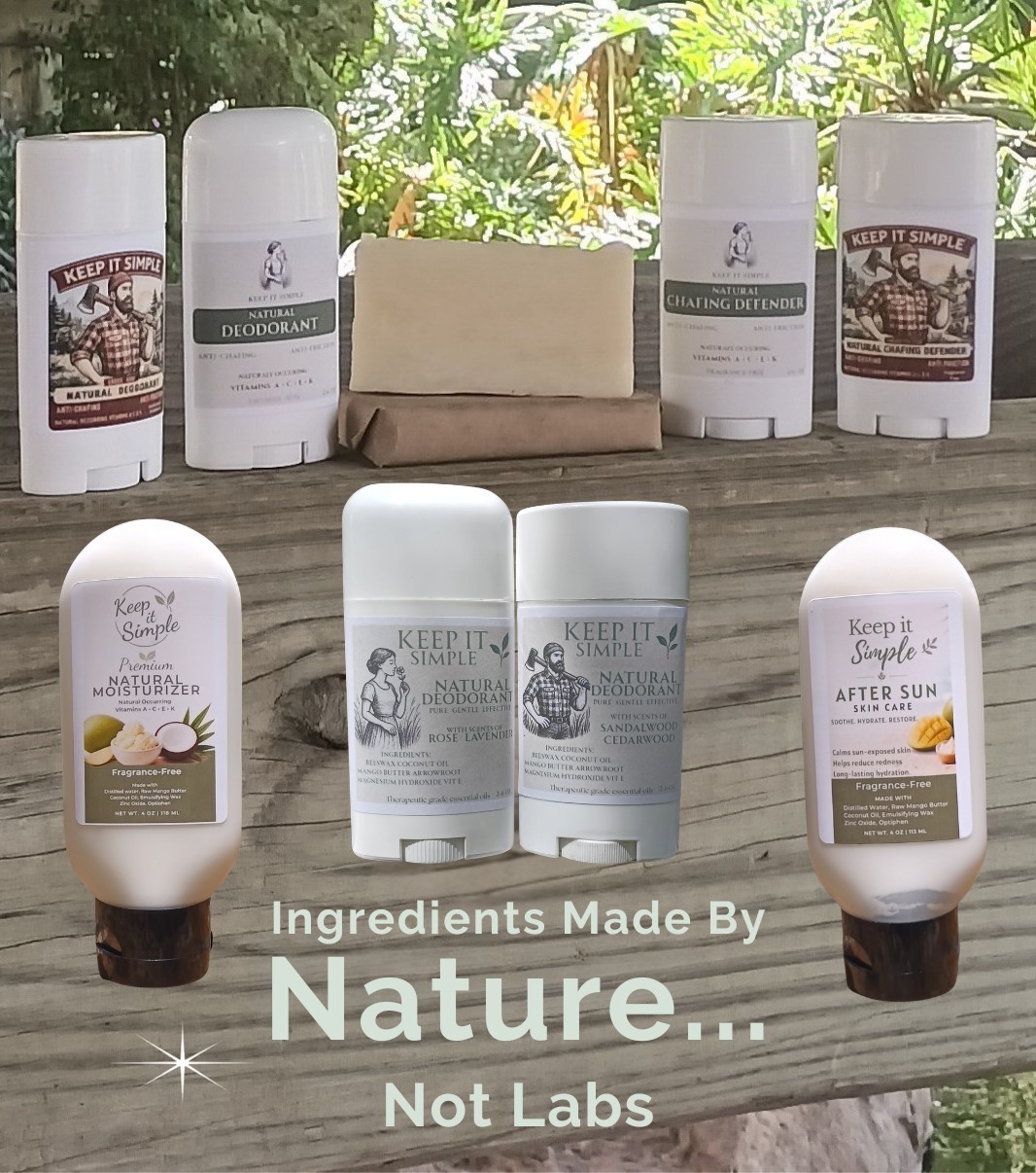 Men’s Natural Deodorant & Body Soap Sandalwood Cedarwood Postbiotic