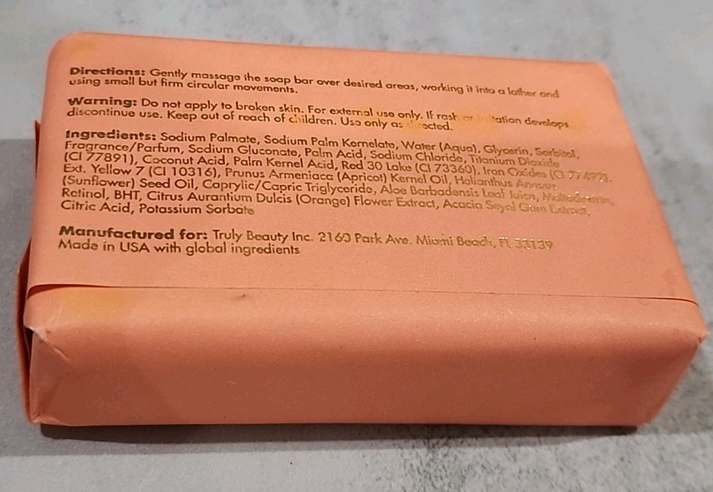 TRULY Anti Cellulite Exfoliating Bar Soap 5oz/147ml VEGAN HTF DISCONTINUED HTF