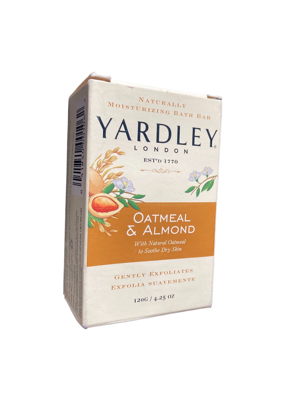 Yardley Bar Soap Oatmeal & Almond Exfoliating Moisturizing Bath for Dry Skin NIP