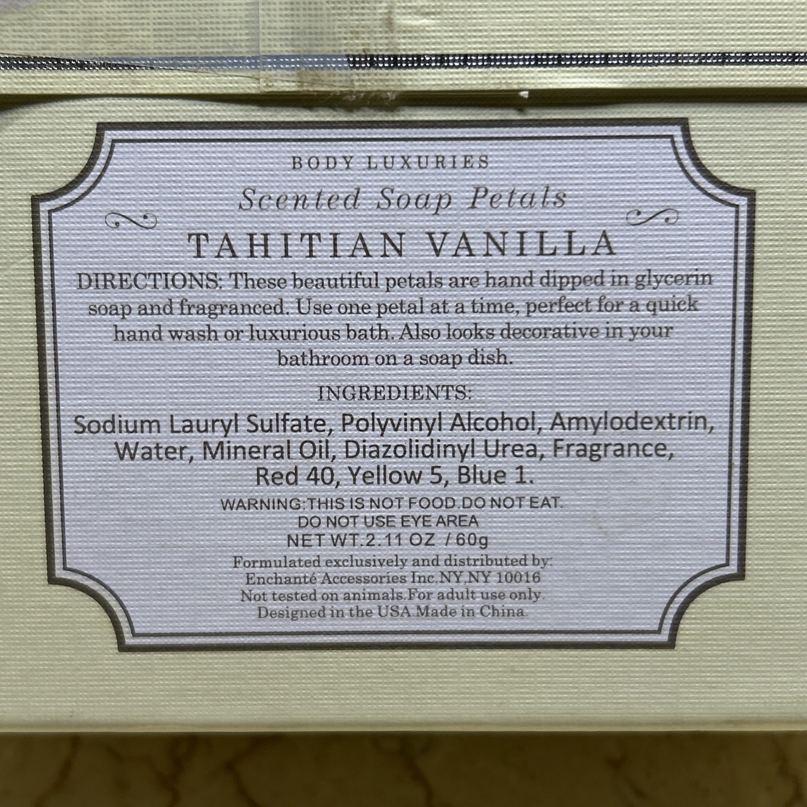 Body Luxuries Scented Soap Rose Petals, Vanilla Tahitian