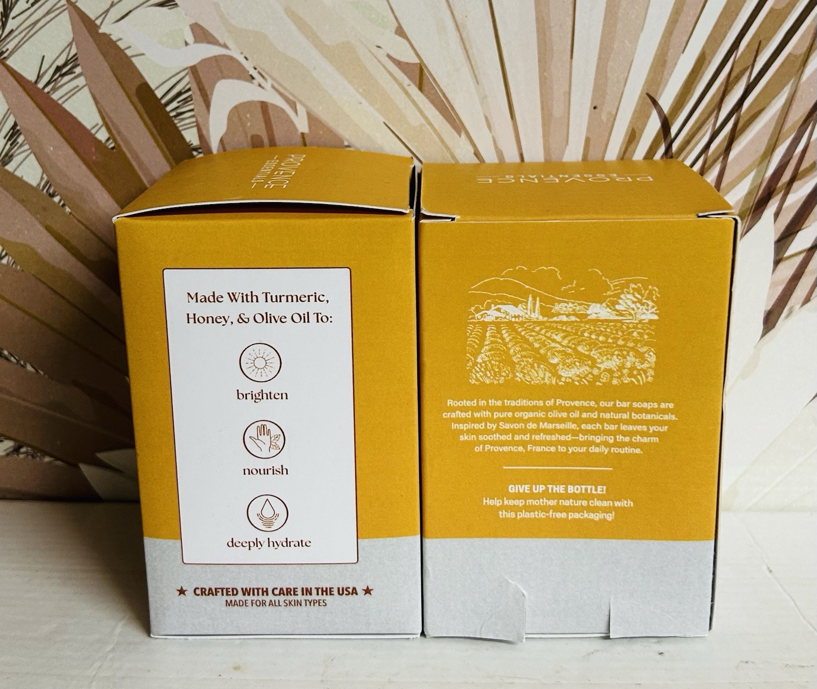 2-Pack Provence Essentials ~ Turmeric Honey Bar Soap Set 6 Bars 5 oz Each