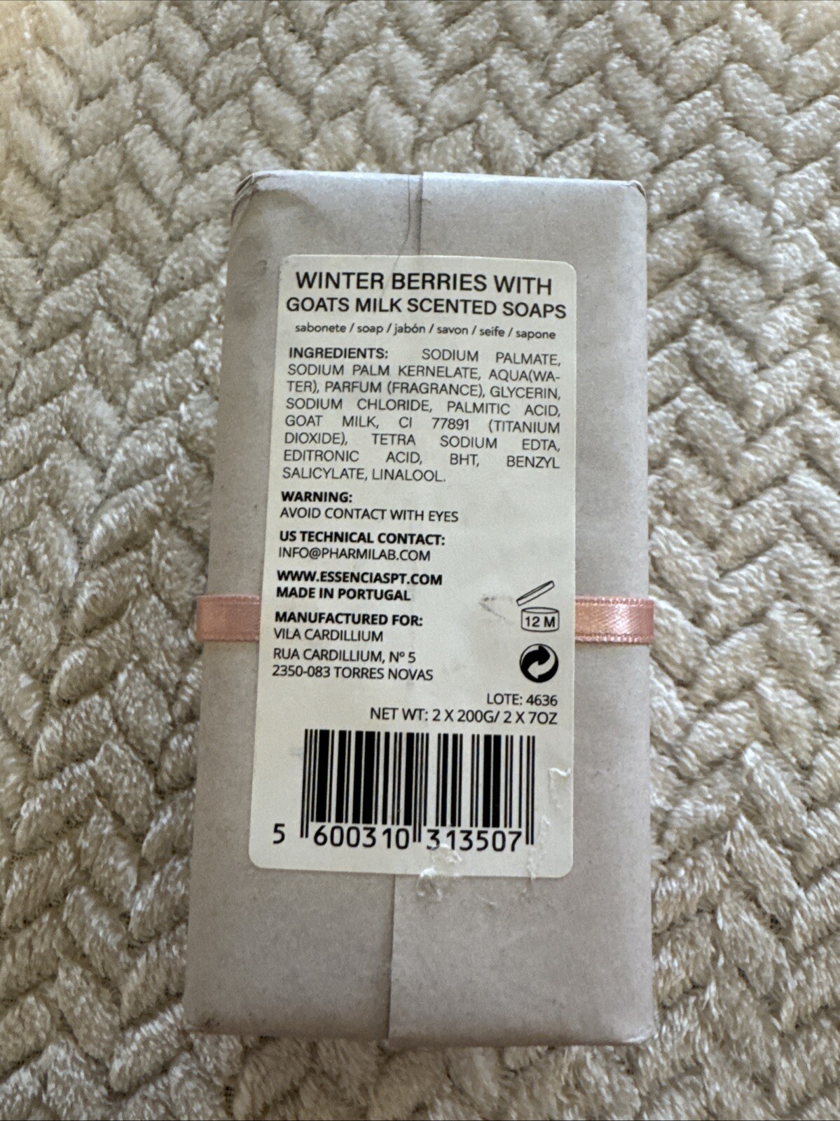 Vila Cardillium “WINTER BERRIES” Bath Soap Lot of 2 Enriched W/goat Milk New