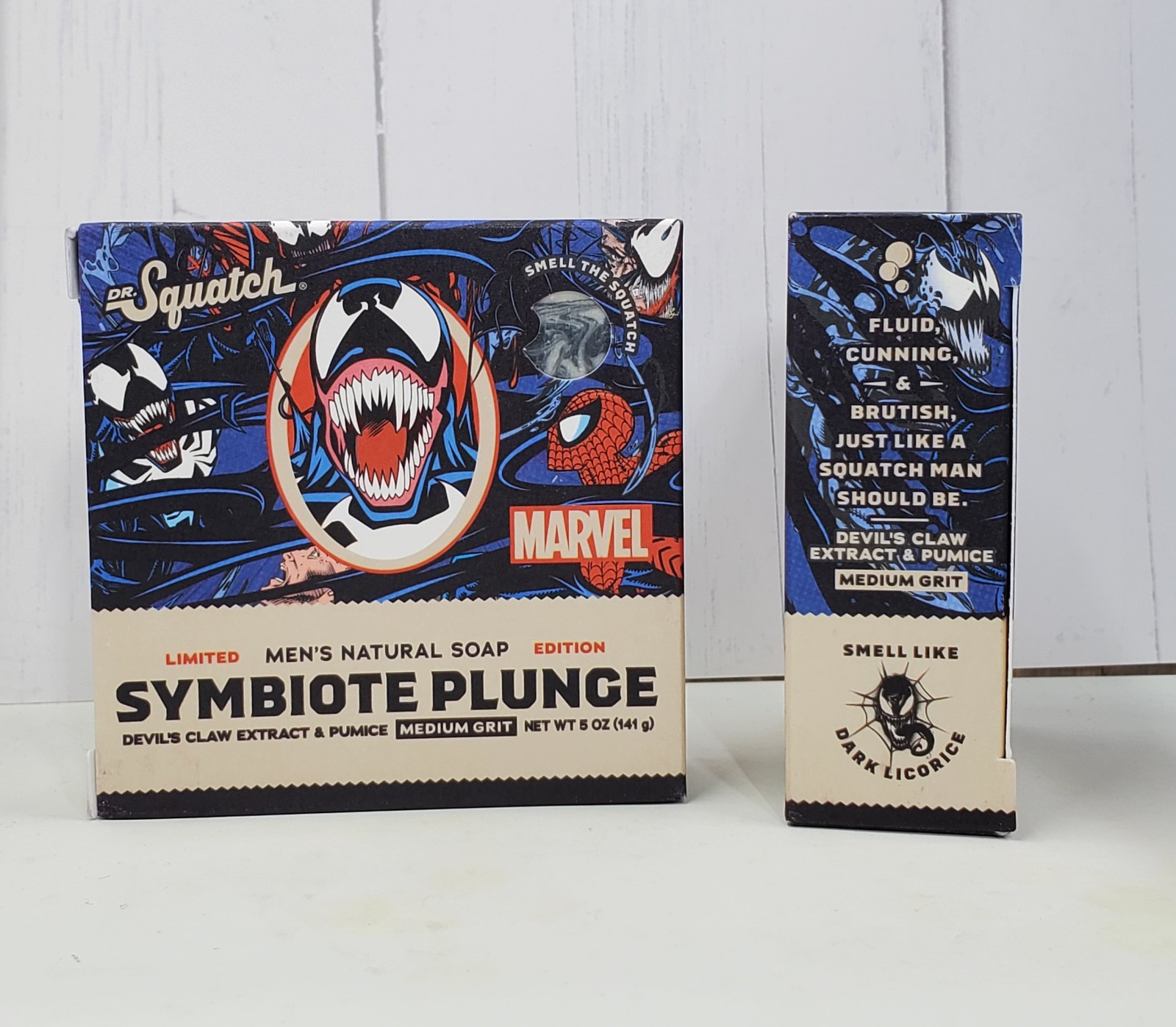 Dr. Squatch Limited Edition Soap Marvel Villains Symbiote Plunge Medium Grit 5oz