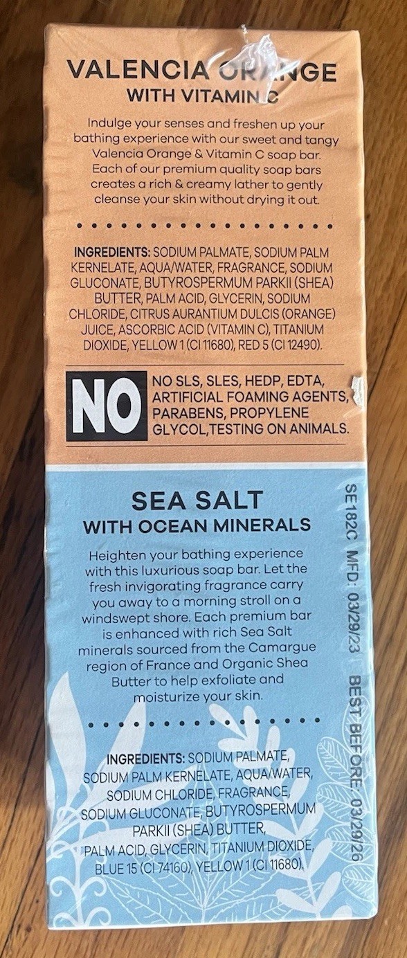 Australian Botanical Soap 8 Bars Valencia Orange/Sea Salt – New, body, skincare