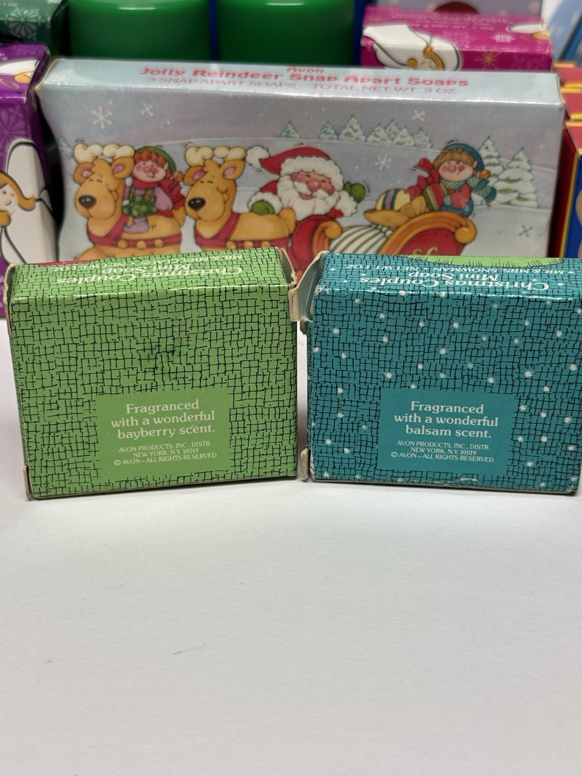 Huge Lot Of Vintage Christmas Avon Decorative Bars Of Soap NIB