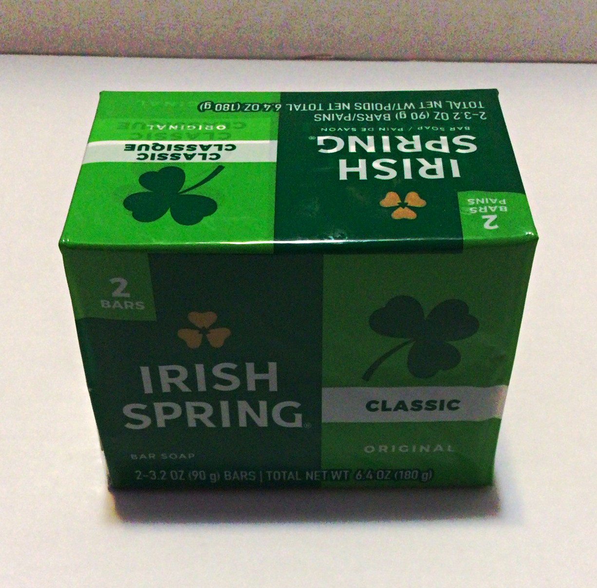 Irish Spring Classic Original Scent Bar Soap 2-Pack 6.4 oz Men’s Body