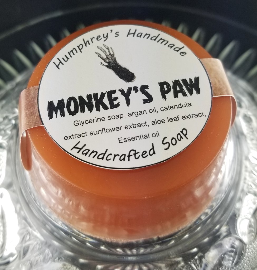MONKEY’S PAW Banana Coconut Shave Soap Shampoo Bar Unisex Glycerin Argan Oil