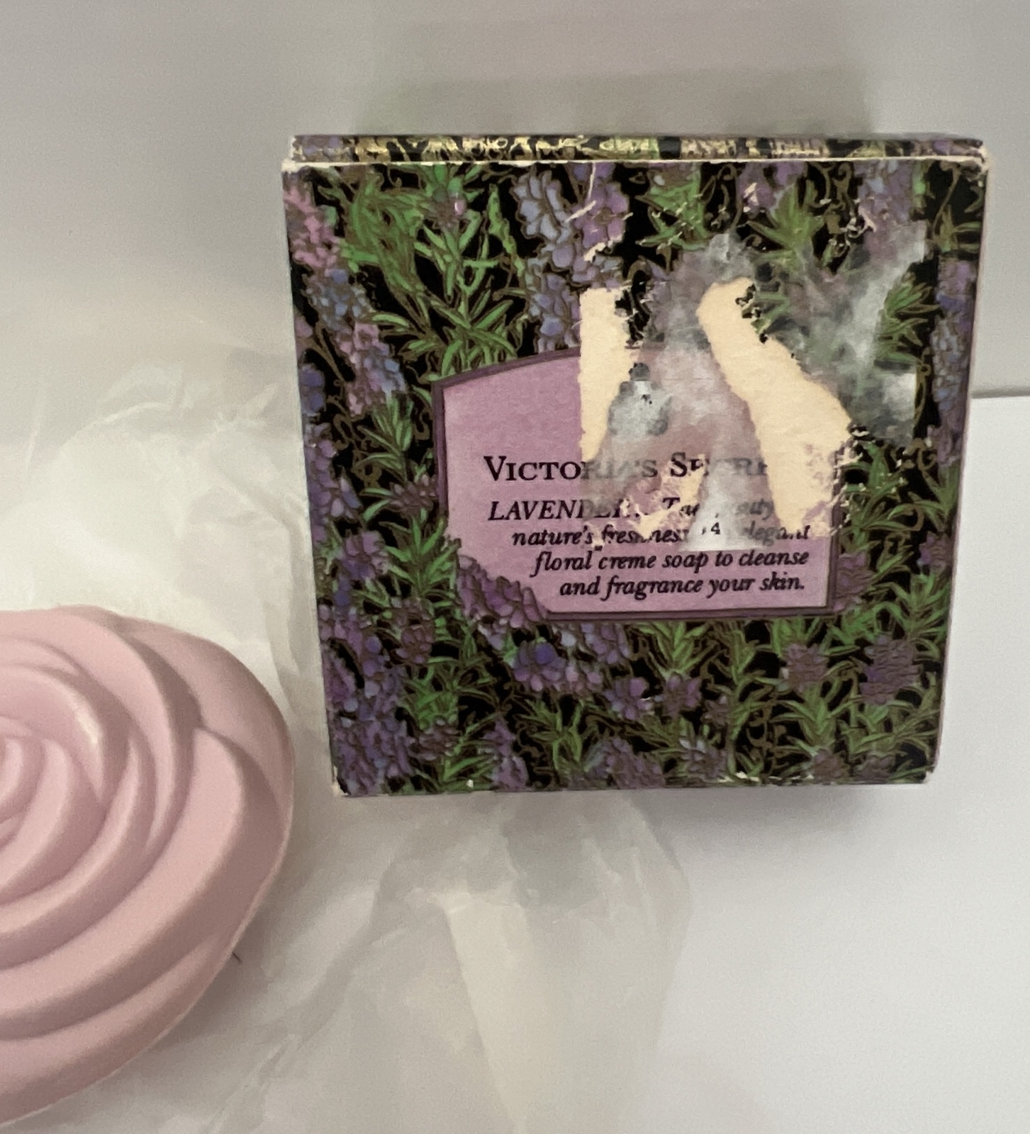 VTG 80s 90s New Victoria’s Secret Lavender Floral Perfumed Soap Bar 2.9 oz NIB