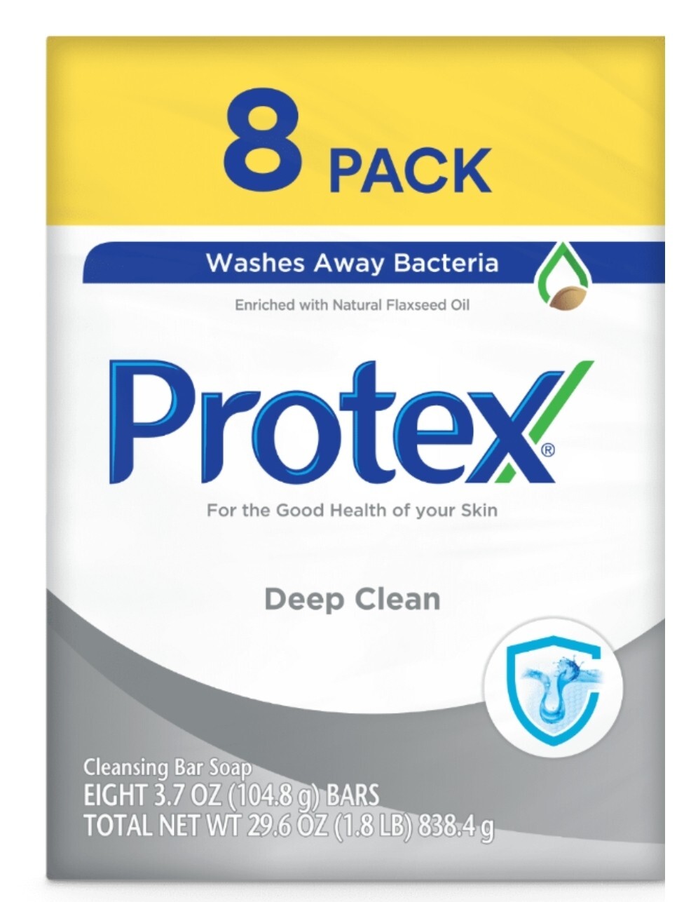 (8 Bars 3.7 oz.) PROTEX DEEP CLEANING ANTIBACTERIAL SOAP BAR JABON Family PK