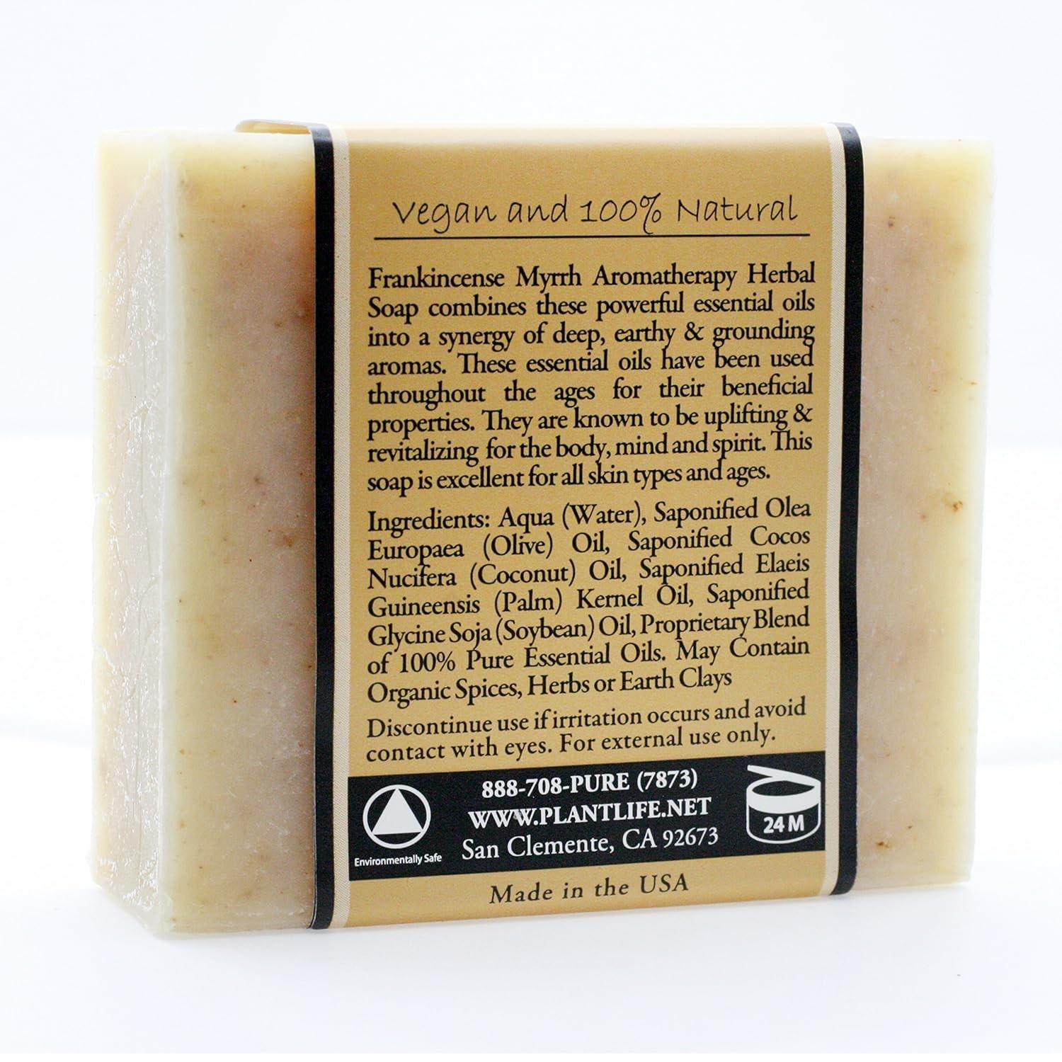 Organic Frankincense Myrrh 4oz Soap – Herbal Luxury for All Skin Types