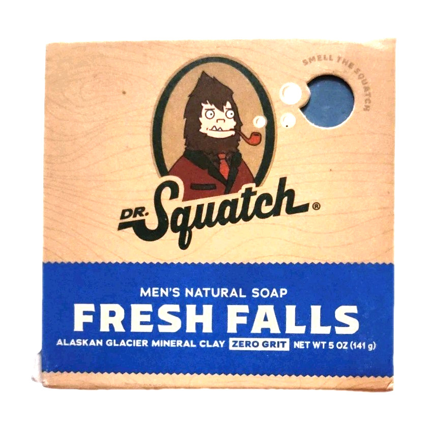 3 Pc Dr. Squatch Personal Care Items 2 Soaps Pine Tar Fresh Fall 1 Soap Dish