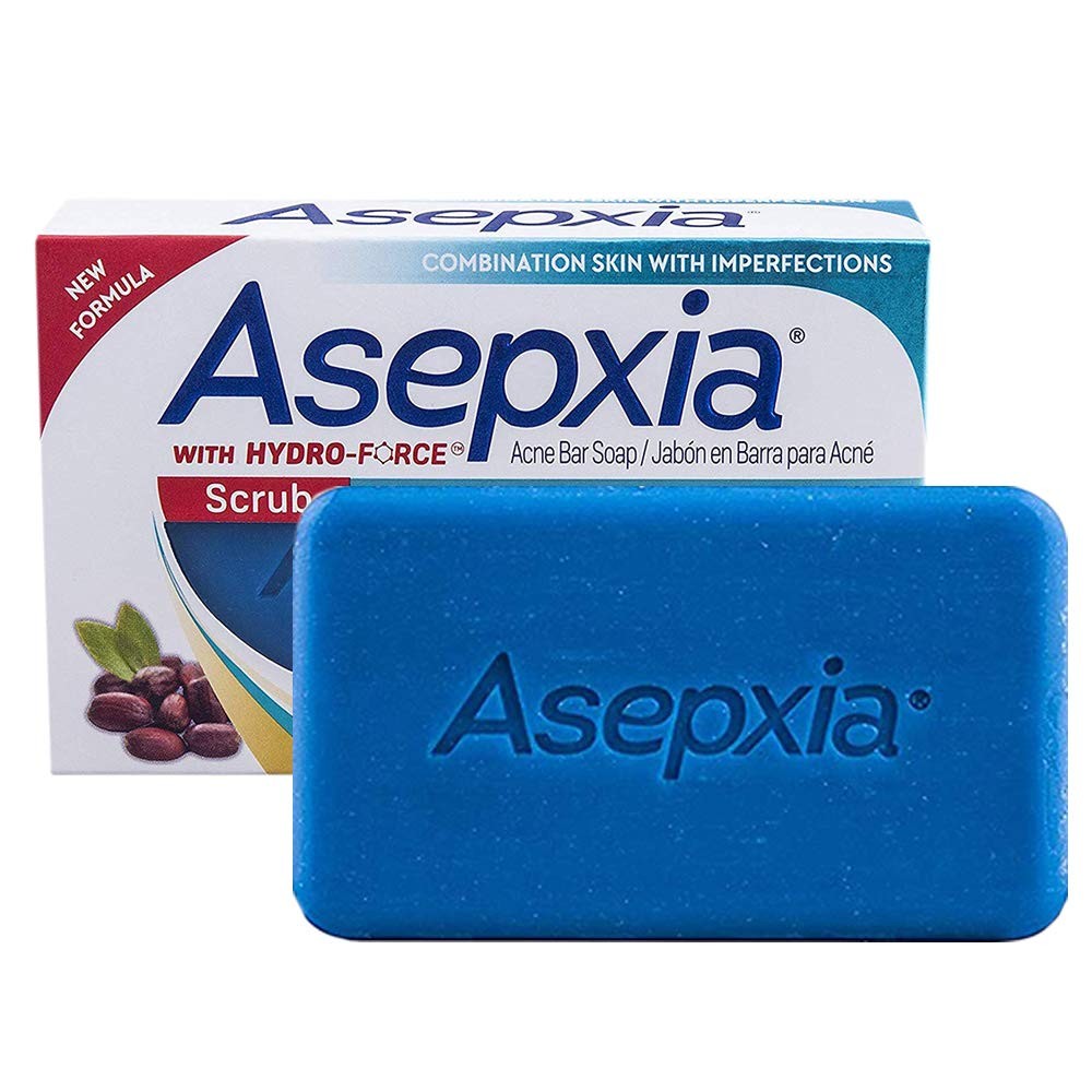 Asepxia Scrub Acne Bar Soap Deep Cleansing Blackheads, 4oz. (113g) (Pack of 6)