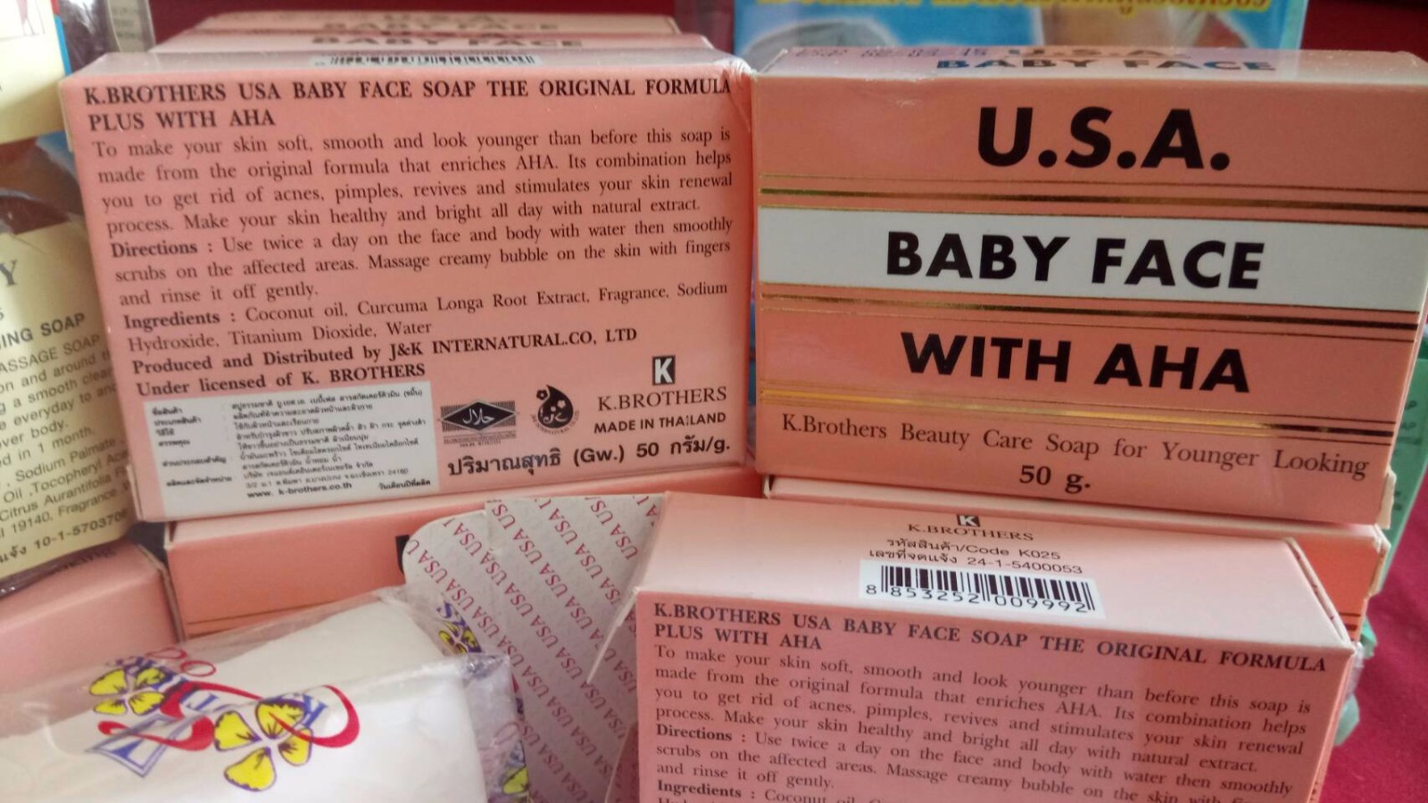 12 X USA SUPER BABY FACE WITH AHA WHITENING SOAP BY K.BROTHERS 50 G