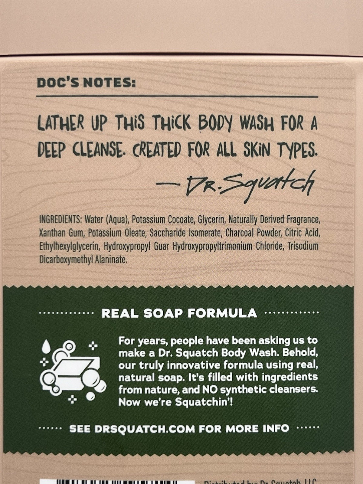 Dr. Squatch Men’s Natural Body Wash Pine Tar 14 Fl Oz