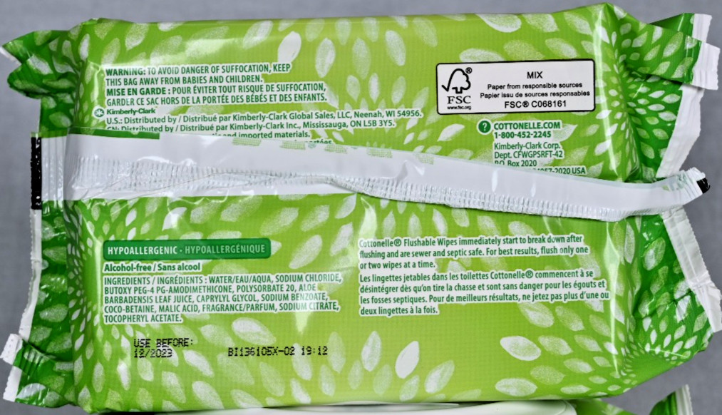 Cottonelle GentlePlus Flushable Wet Wipes with Aloe 168 ct