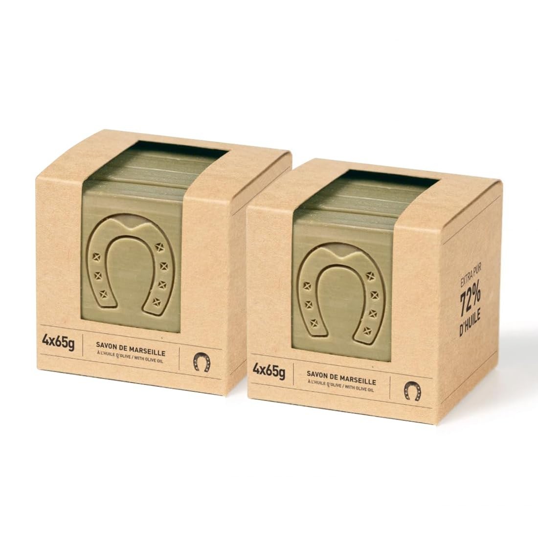 Traditional French Olive Oil Soap Cubes – Palm Oil Free, Gentle Cleansing, 4 x 6