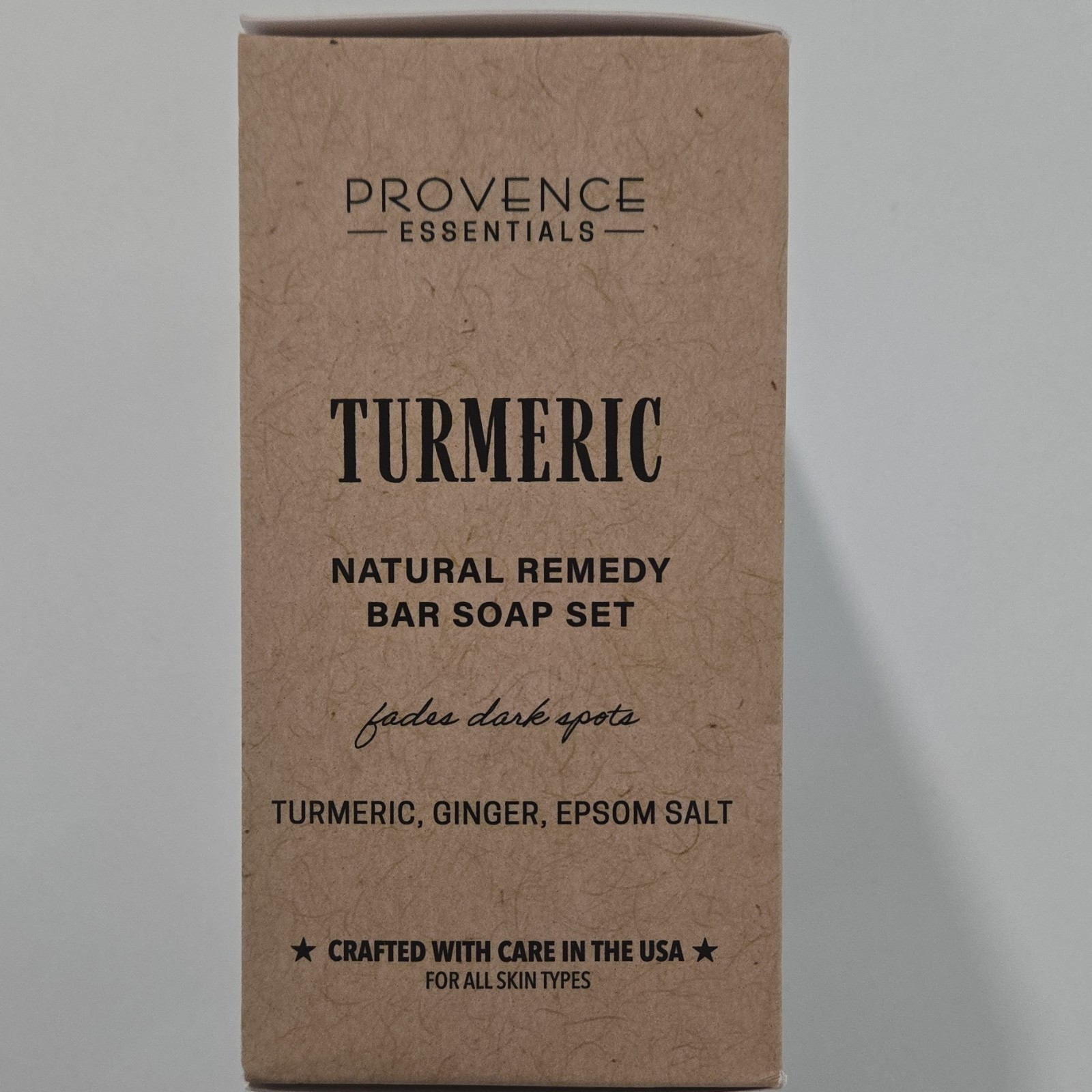 Provence Essentials Turmeric Brightening Bar Soap Set 3x10oz Ginger Epsom